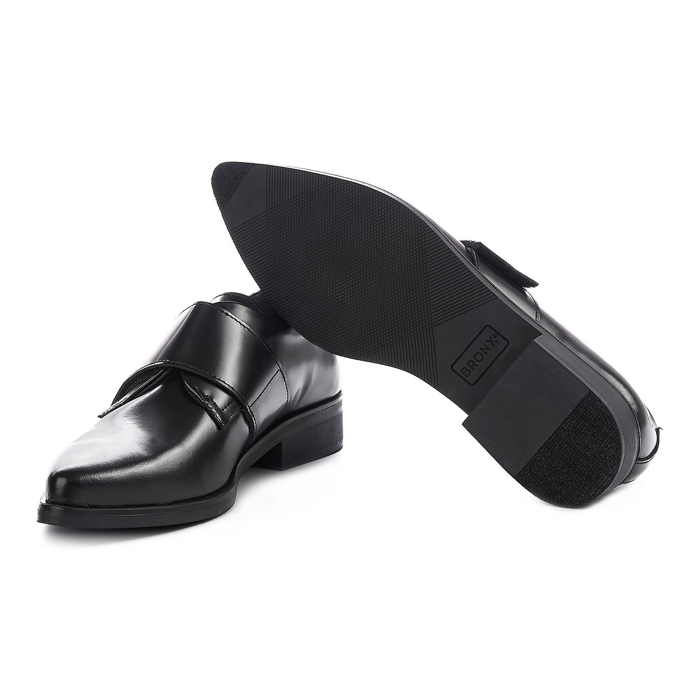 Bronx shoes natural leather black zln 0167