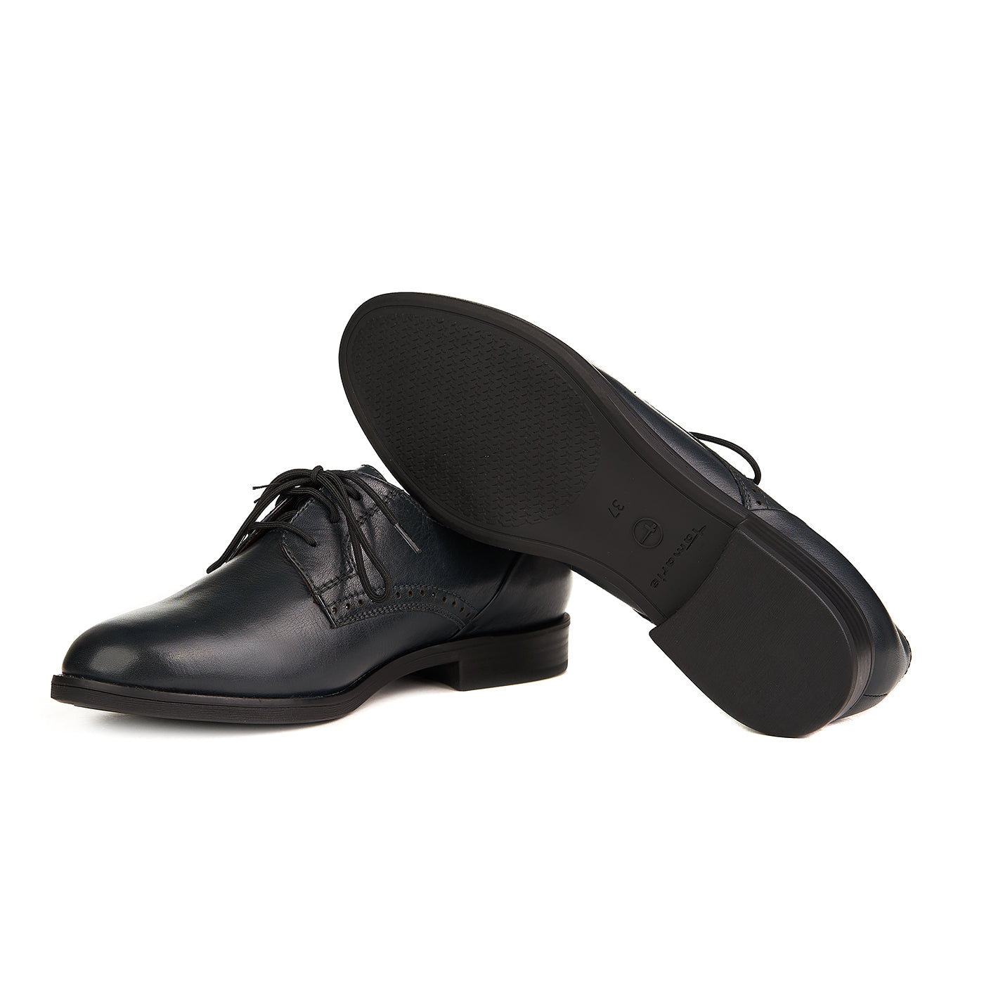 Tamaris oxford shoes natural leather navy blue zln 0519