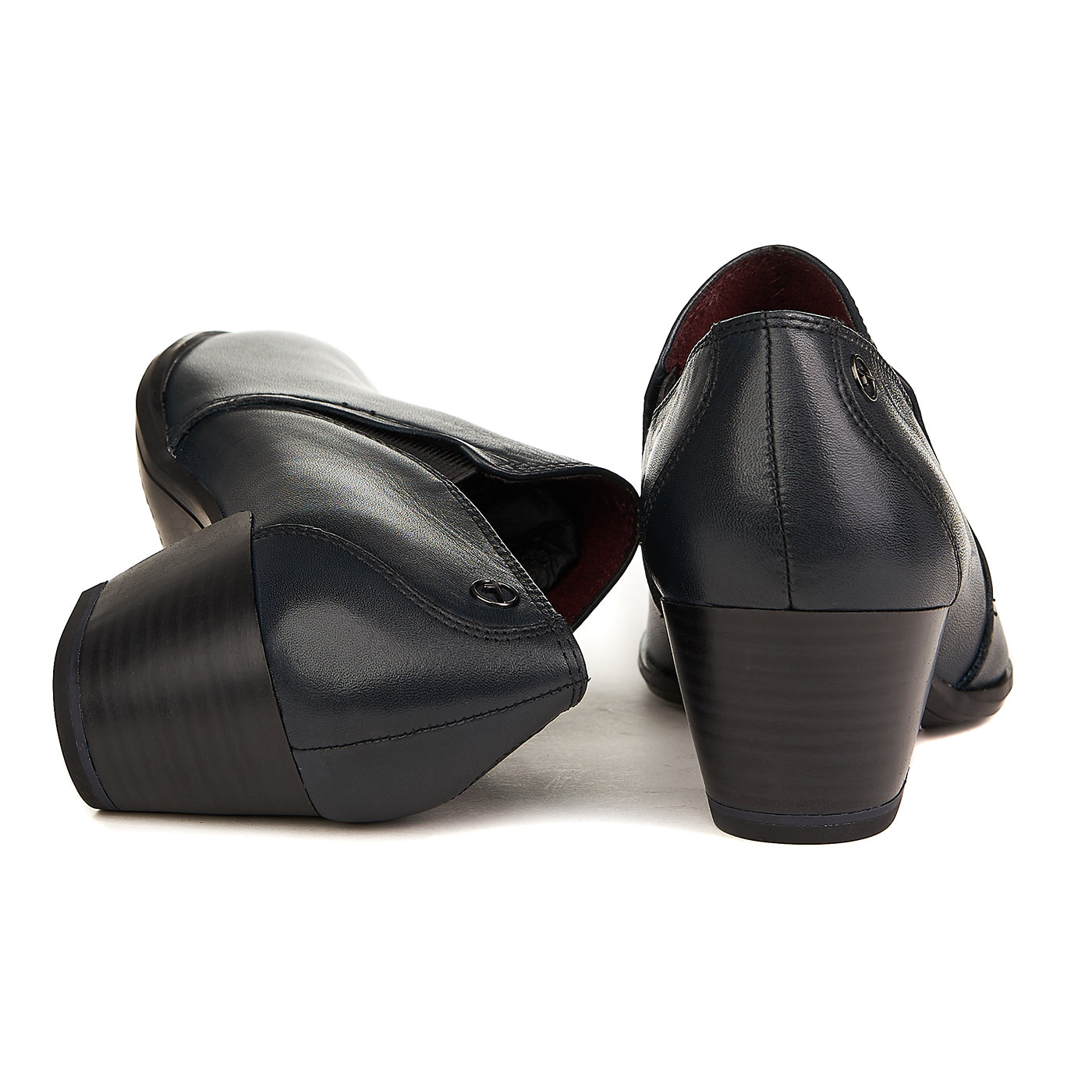 Tamaris genuine leather shoes navy blue zln 0518