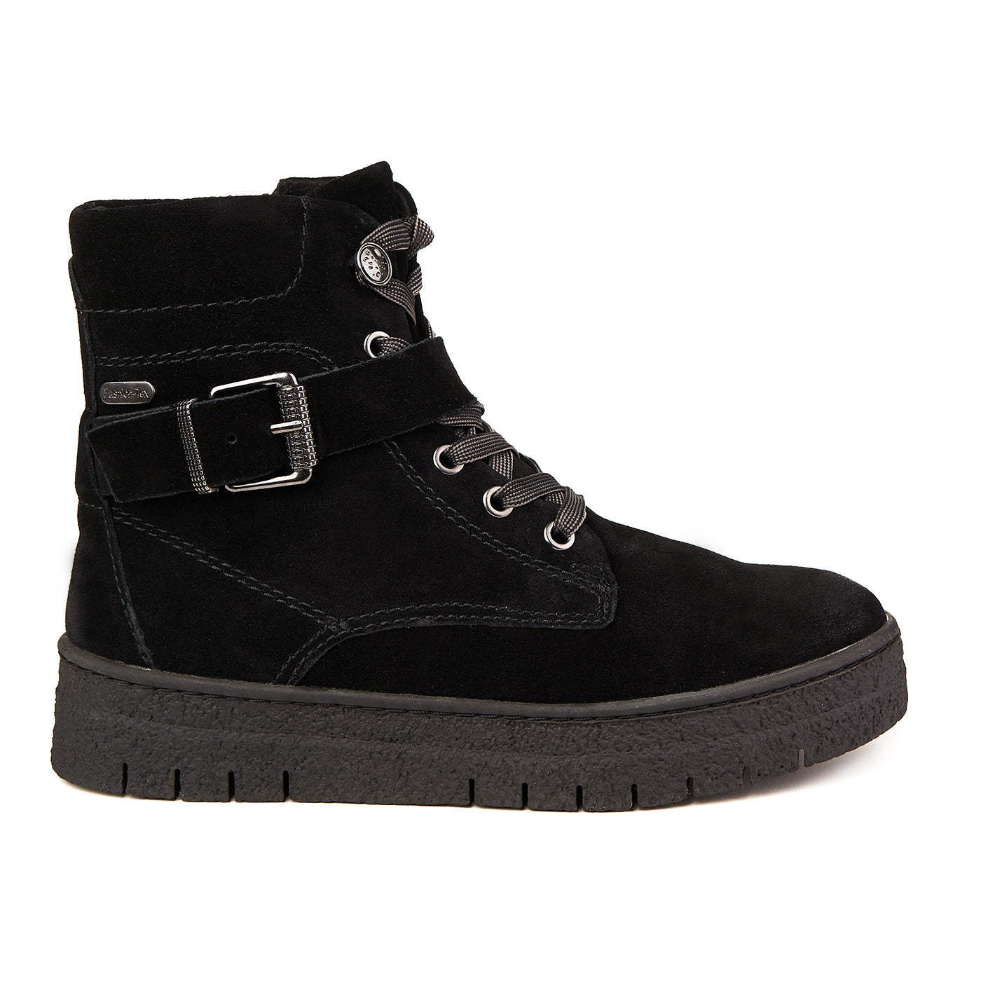 Marco Tozzi Black Boots Cizme căptușite din piele autentică ZLN 0531