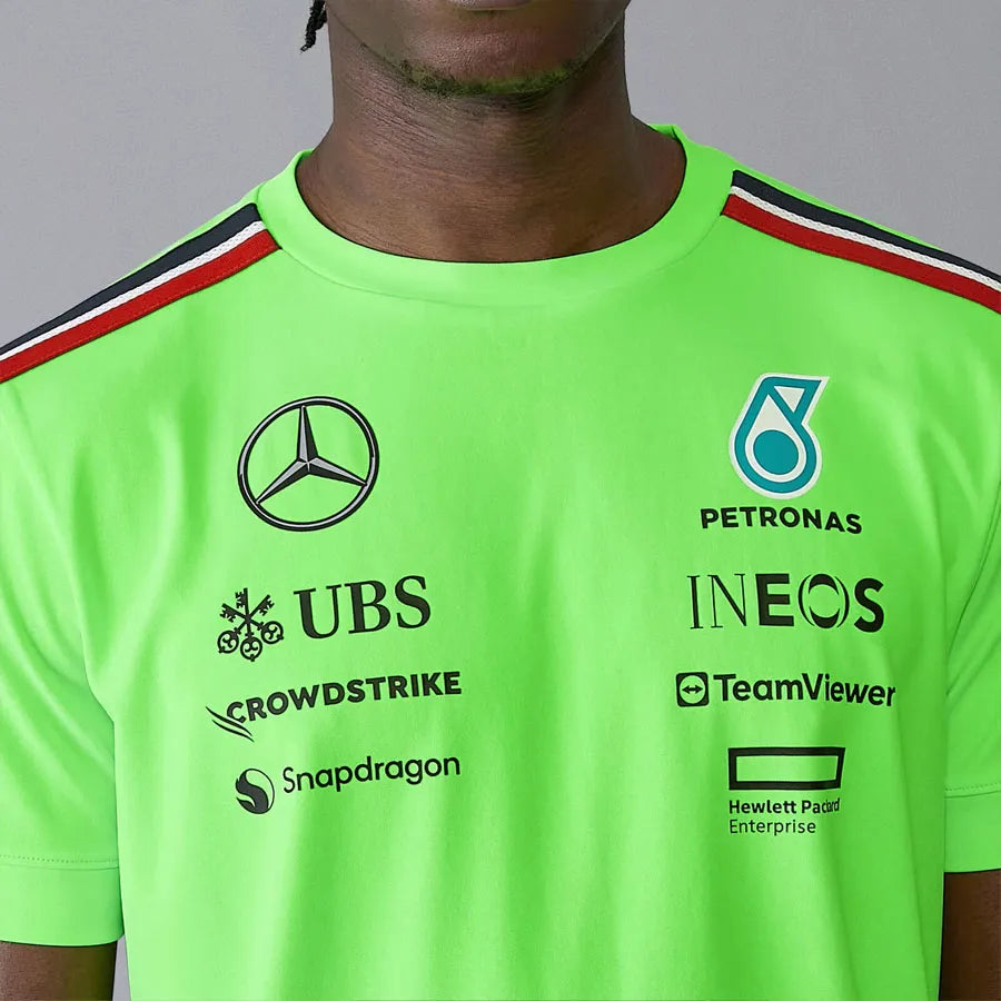 T-léine Spóirt Mercedes Heren Mapf1 RP Bunaithe Groen Groen M.