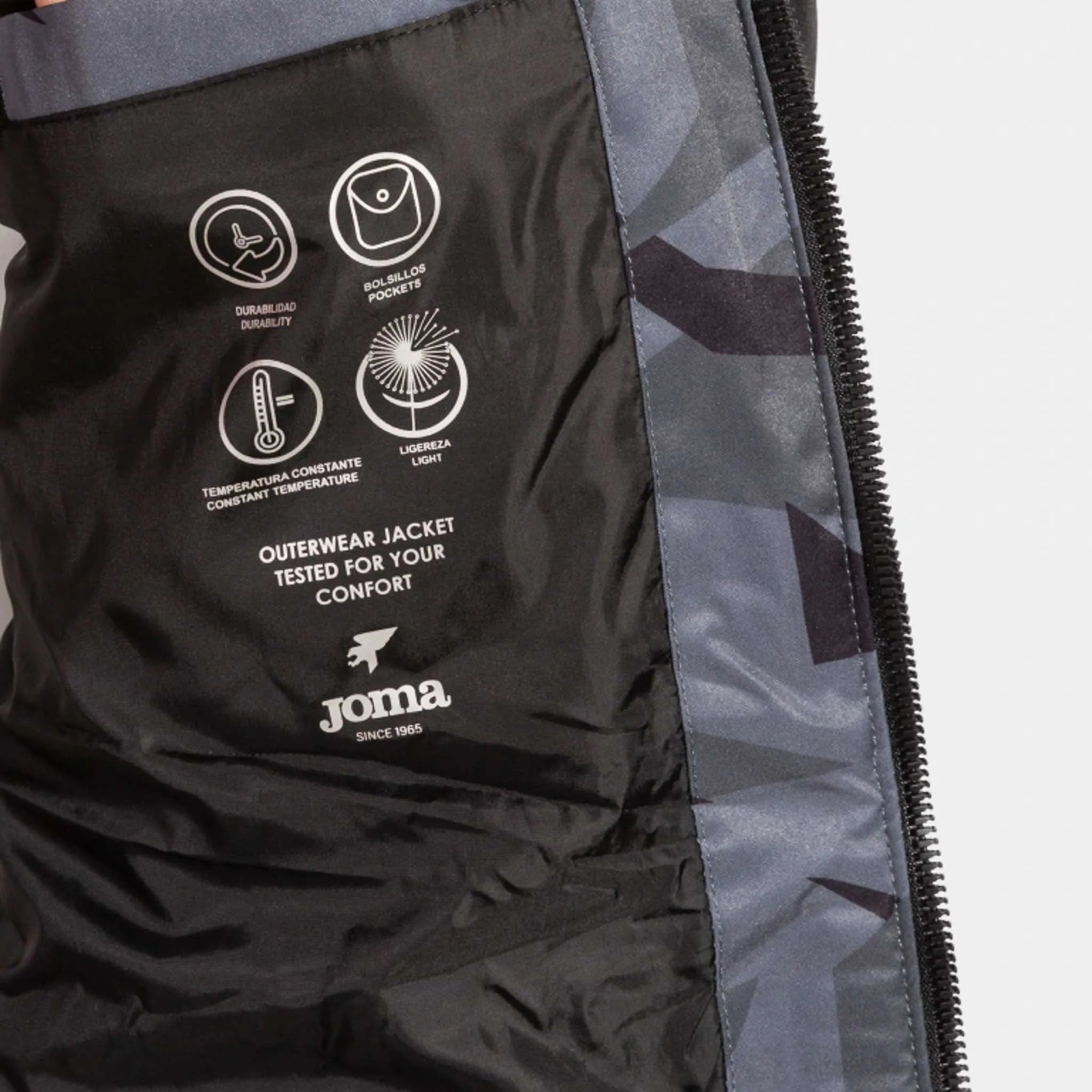 Férfi kabát Joma Explorer Anorak Anthracite Grey m