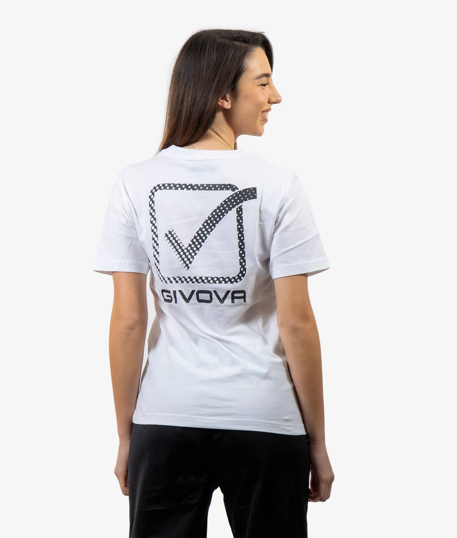 Katoen t-shirt givova cubo wit l