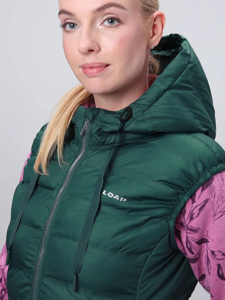 Dark Green Ladies Vest Loupe Itala - ciepłe i modne