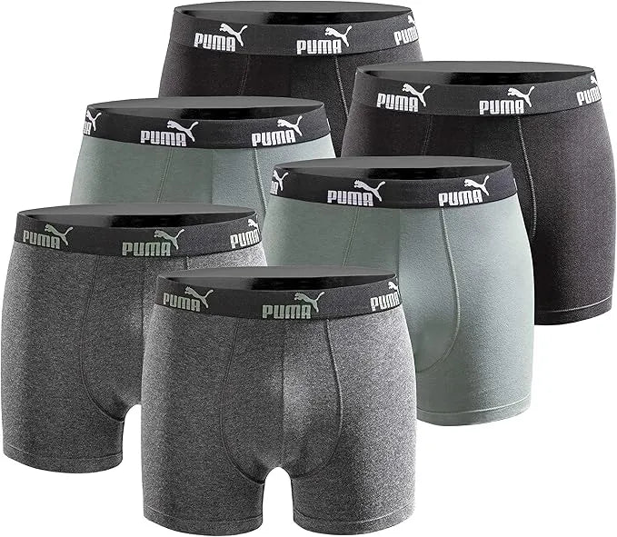 Boxers puma mens boxershorts 6-pack green black black s