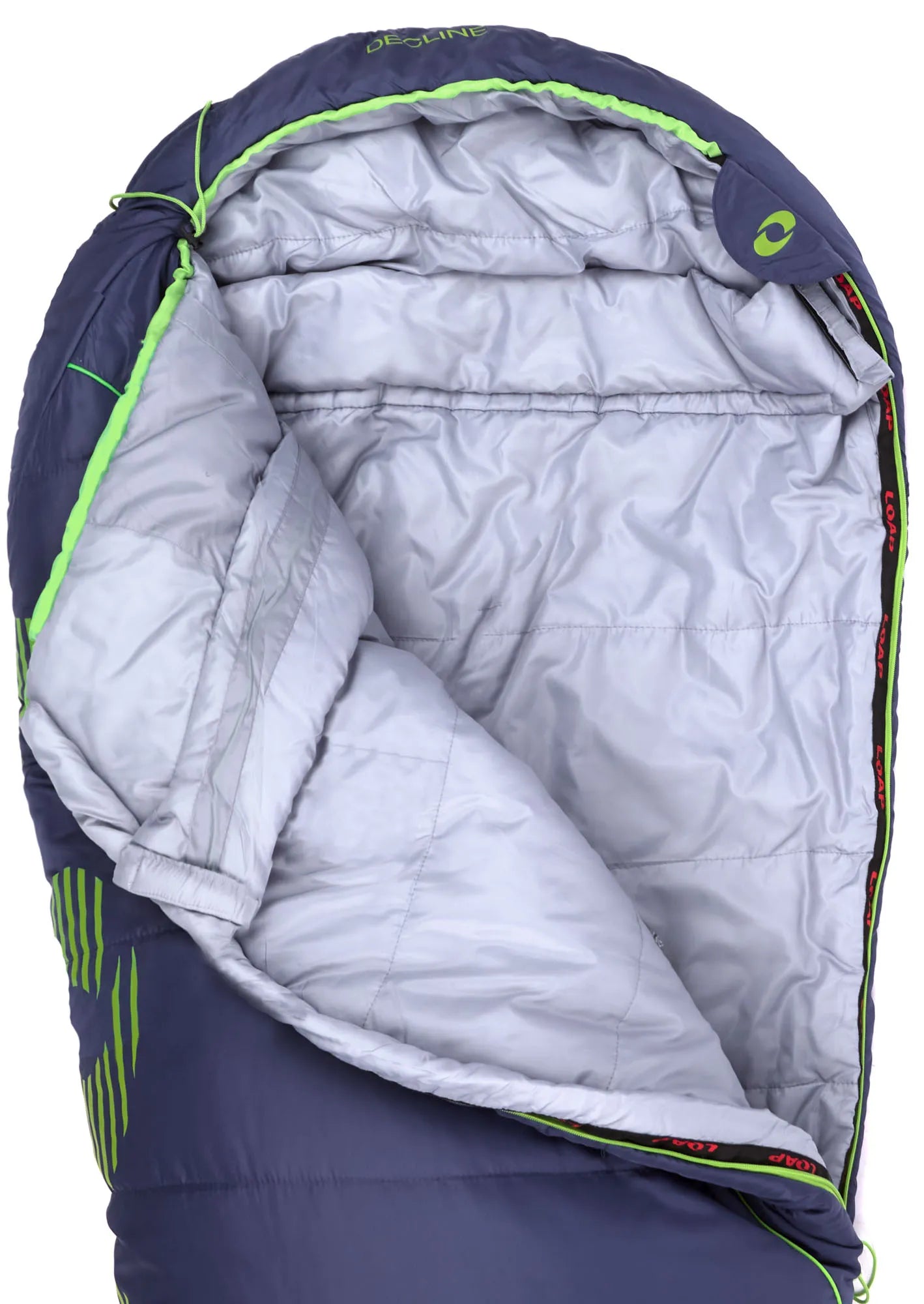 Mummie Slaapzak Loap Decline Donkerblauw-Groenblauw L-Linker Rits