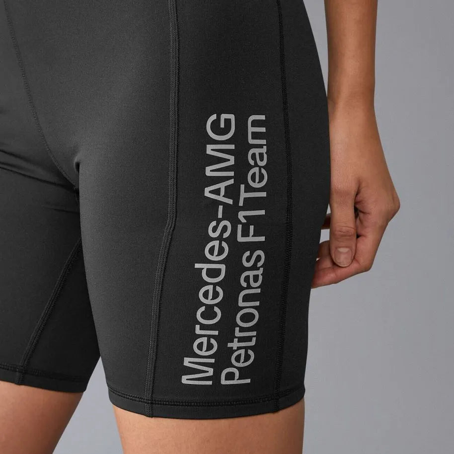 Dames Fietsbroek Mercedes WMNS MAPF1 FW Fietsbroek Zwart Zwart L.