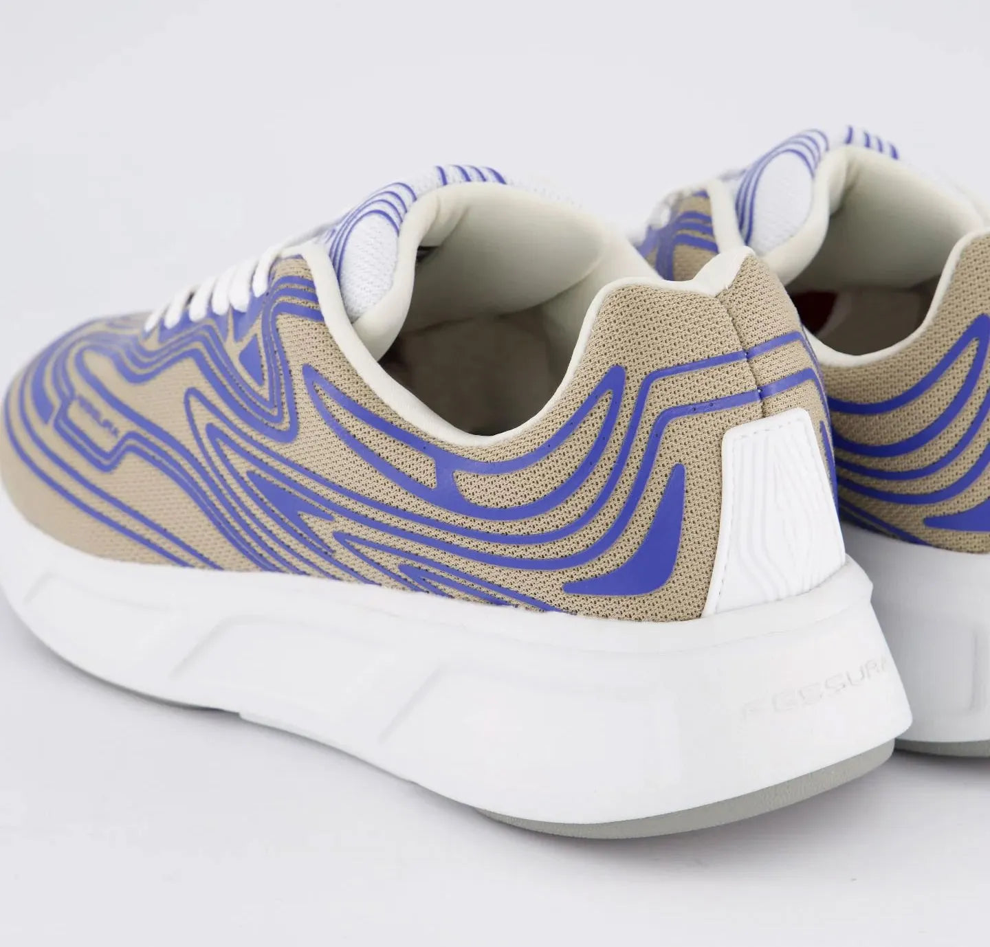 Unisex schoenen fessura wmns runflex 01 canvas land/inkt wit/rookgrijs 43