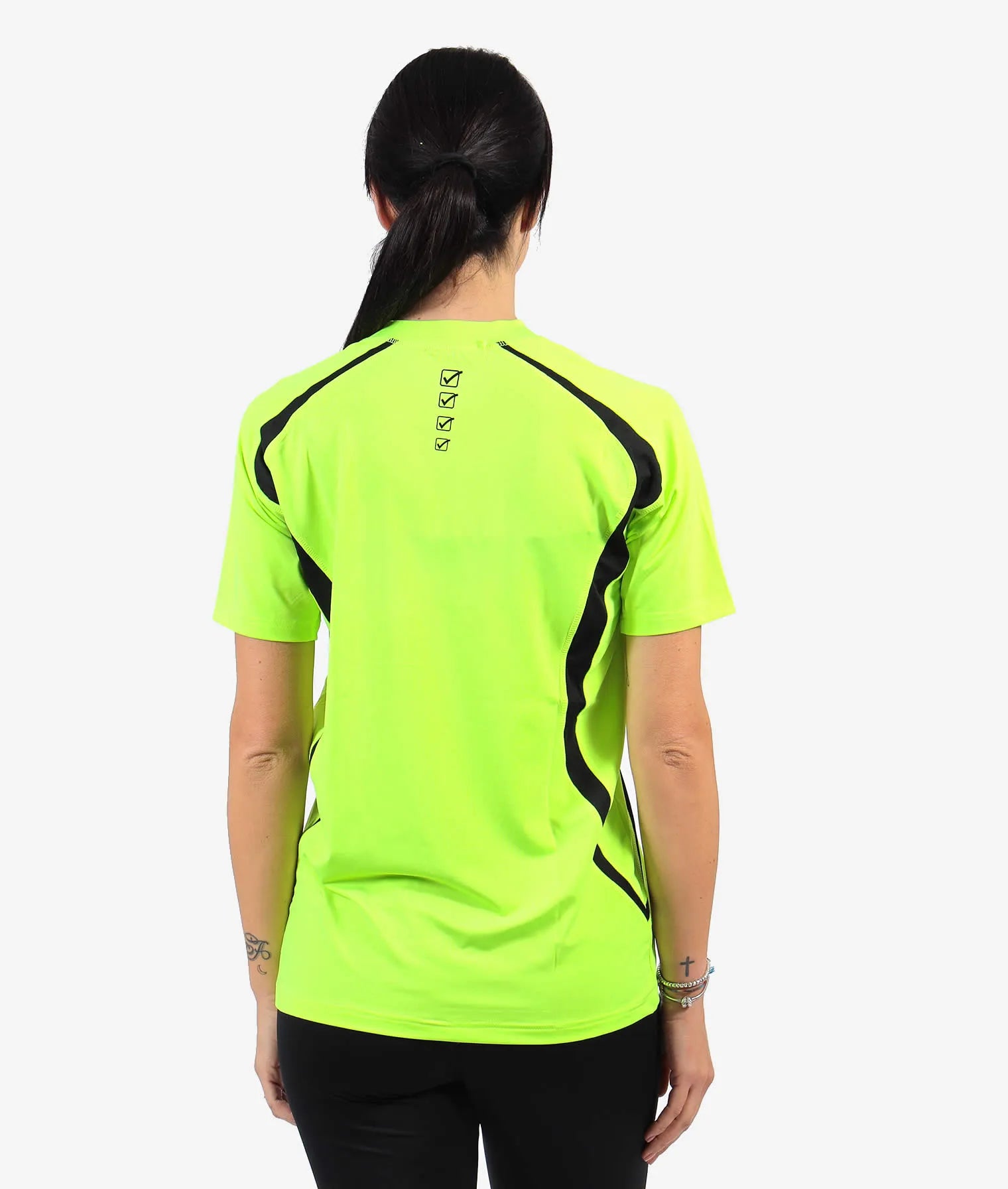 Camiseta em execução unissex givova executando fluo amarelo-preto xl
