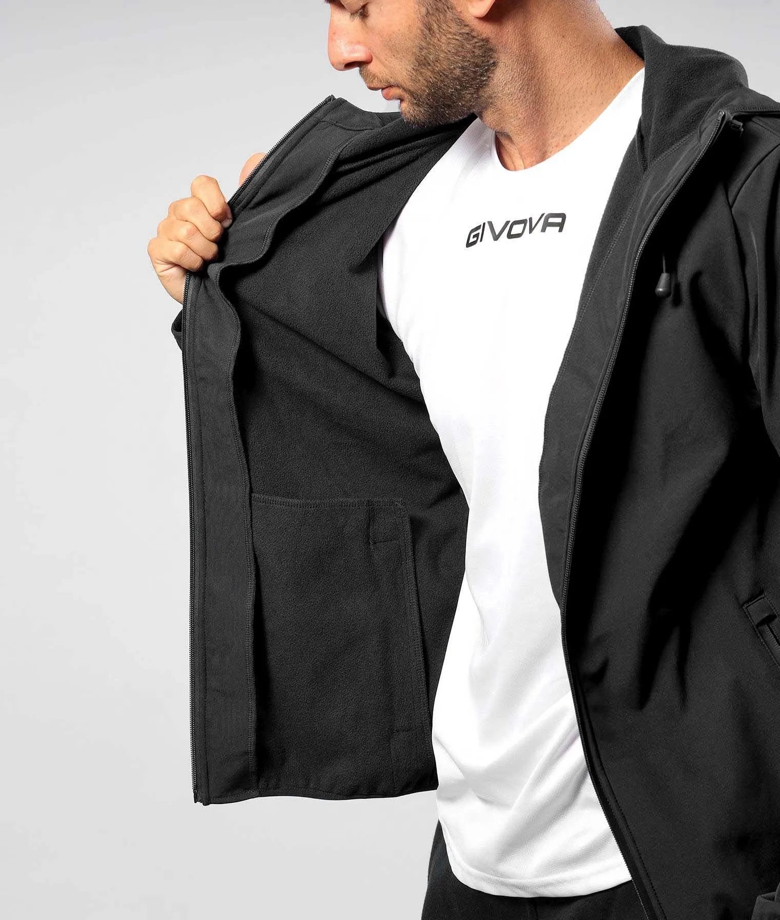 Giacca unisex softshell giacca givova nera m