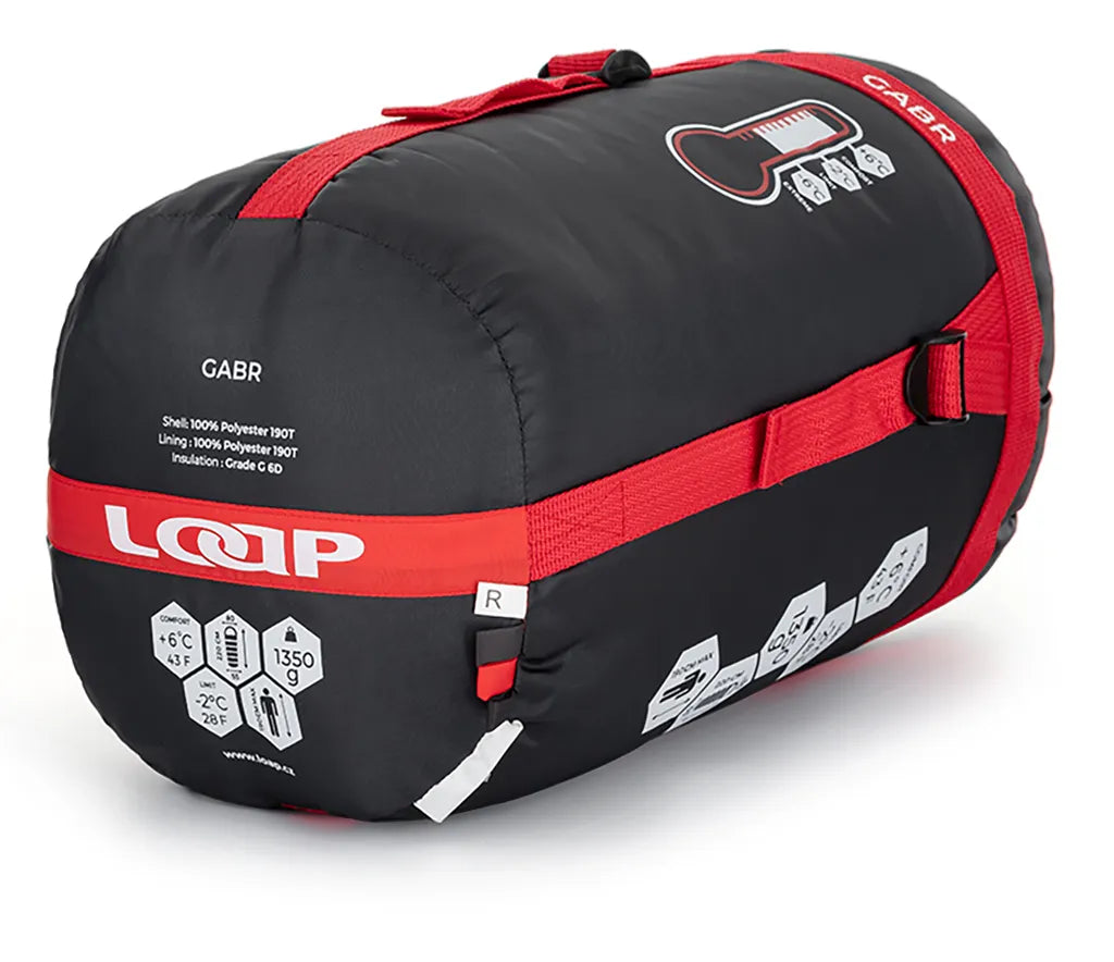 Sleeping bag loap gabr gray l-left zipper