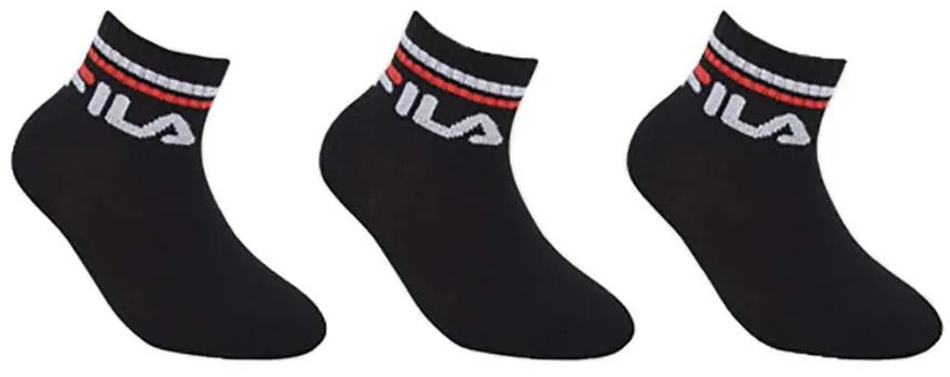 Fila Kids Socks 3-Pack Dubh 31-34-Compord & Cáilíocht