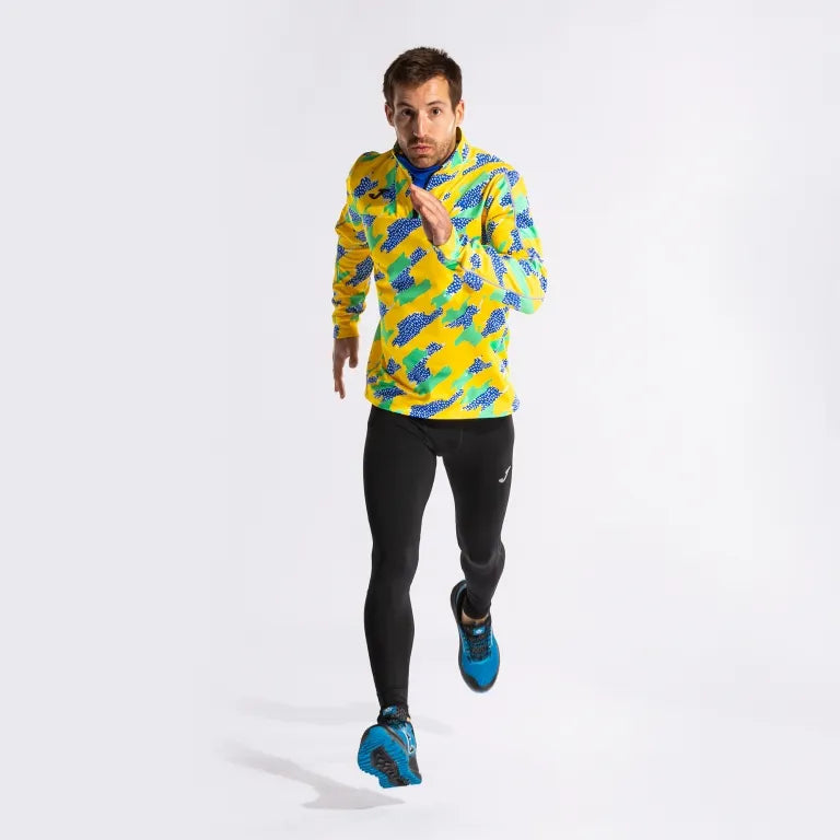 Joma supernova iii zip-up sweatshirt black-fluor green yellow l