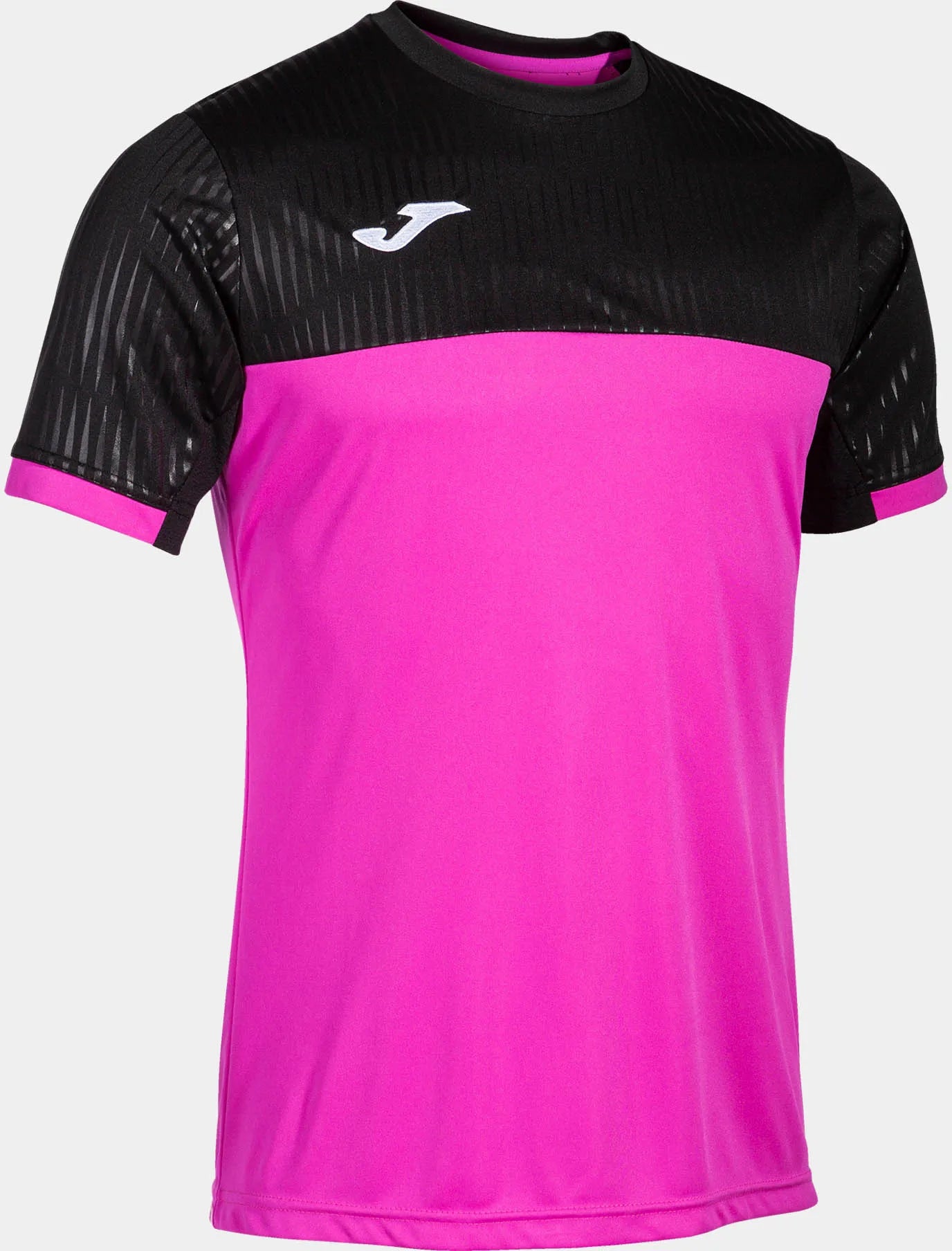 T-shirt sportowy Joma Montreal Fluor Roze-Zwart Roze S.