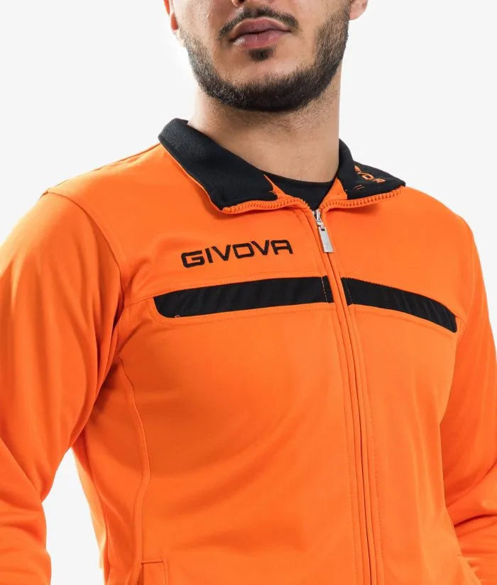 Sports suit givova tuta one full zip orange 2xs