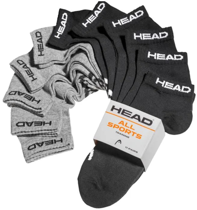 Head elements sneaker socks 11-pack black-grey melange mix 35-38