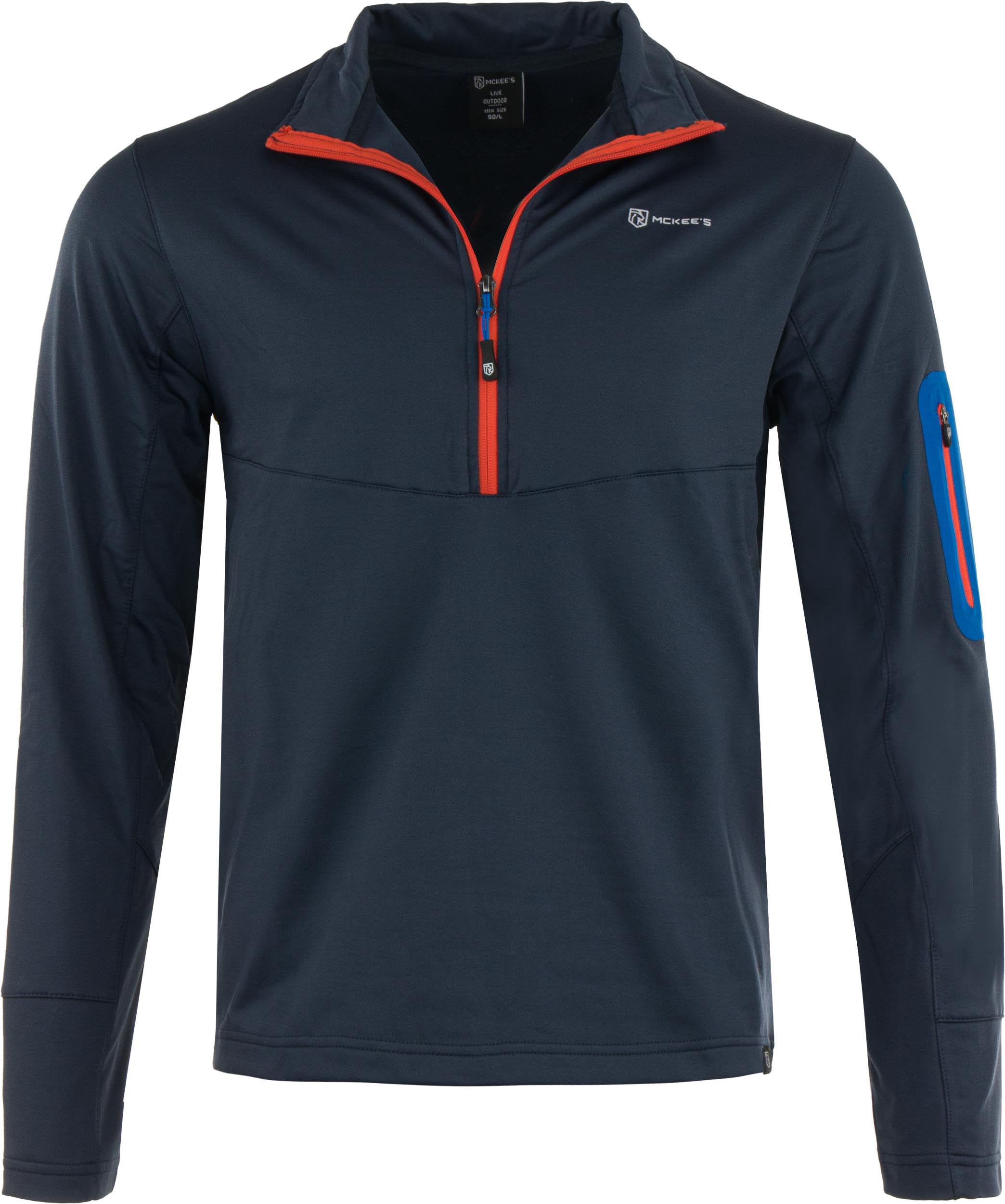 Heren Sweatshirt McKees Eolus - Stoffig Blauw, Maat L