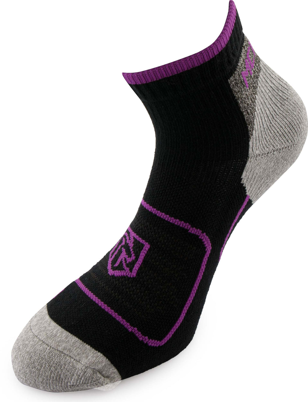 Mckees Black-Violet Socks 36-38