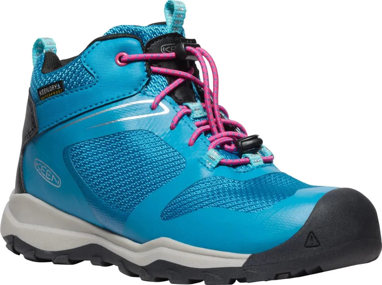 Keen jr wanduro mid wp fjord blue/fuchsia purple kids' shoes 32-33