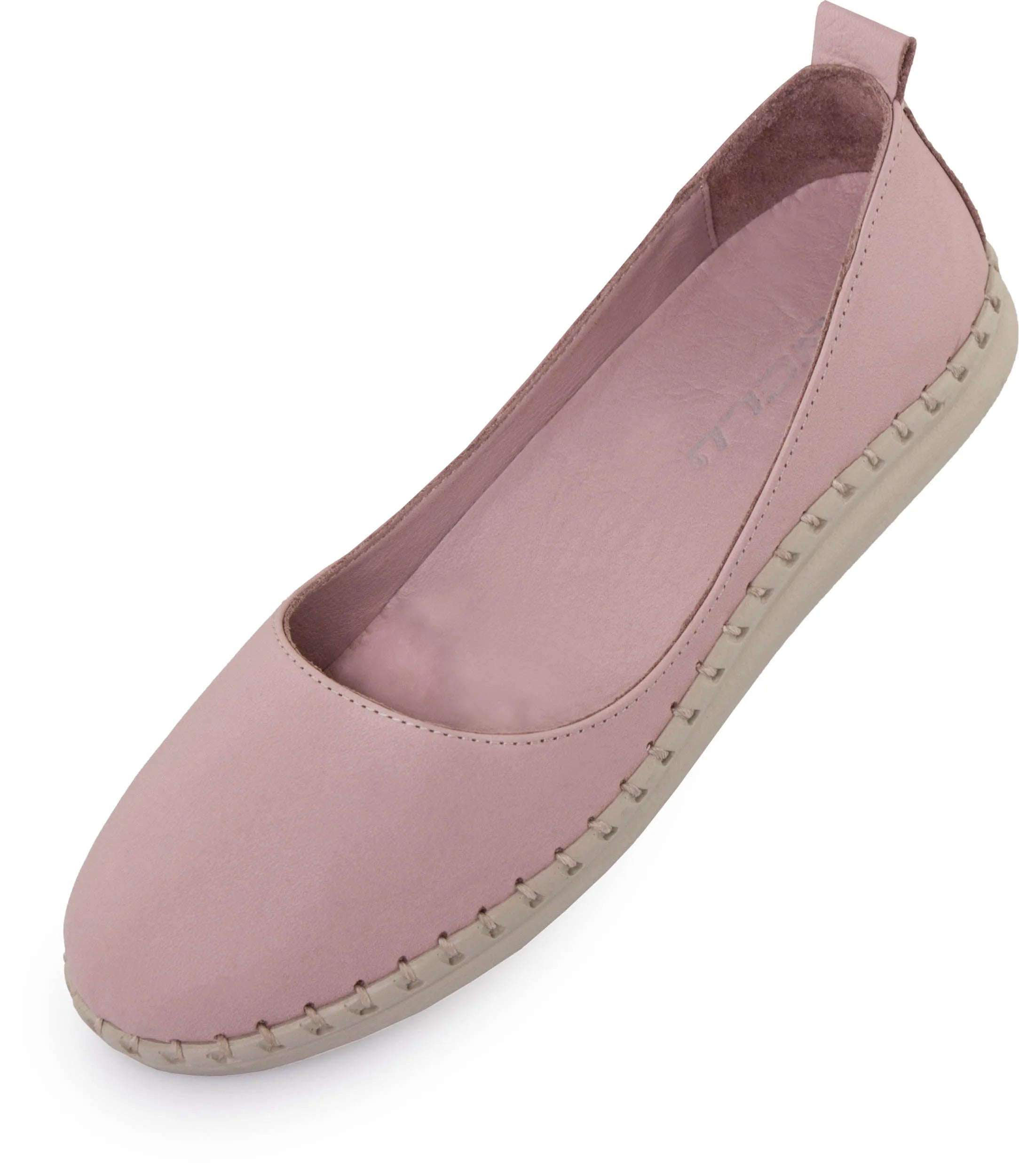 Dames Leren Ballerinas Nell Skin Paars 37