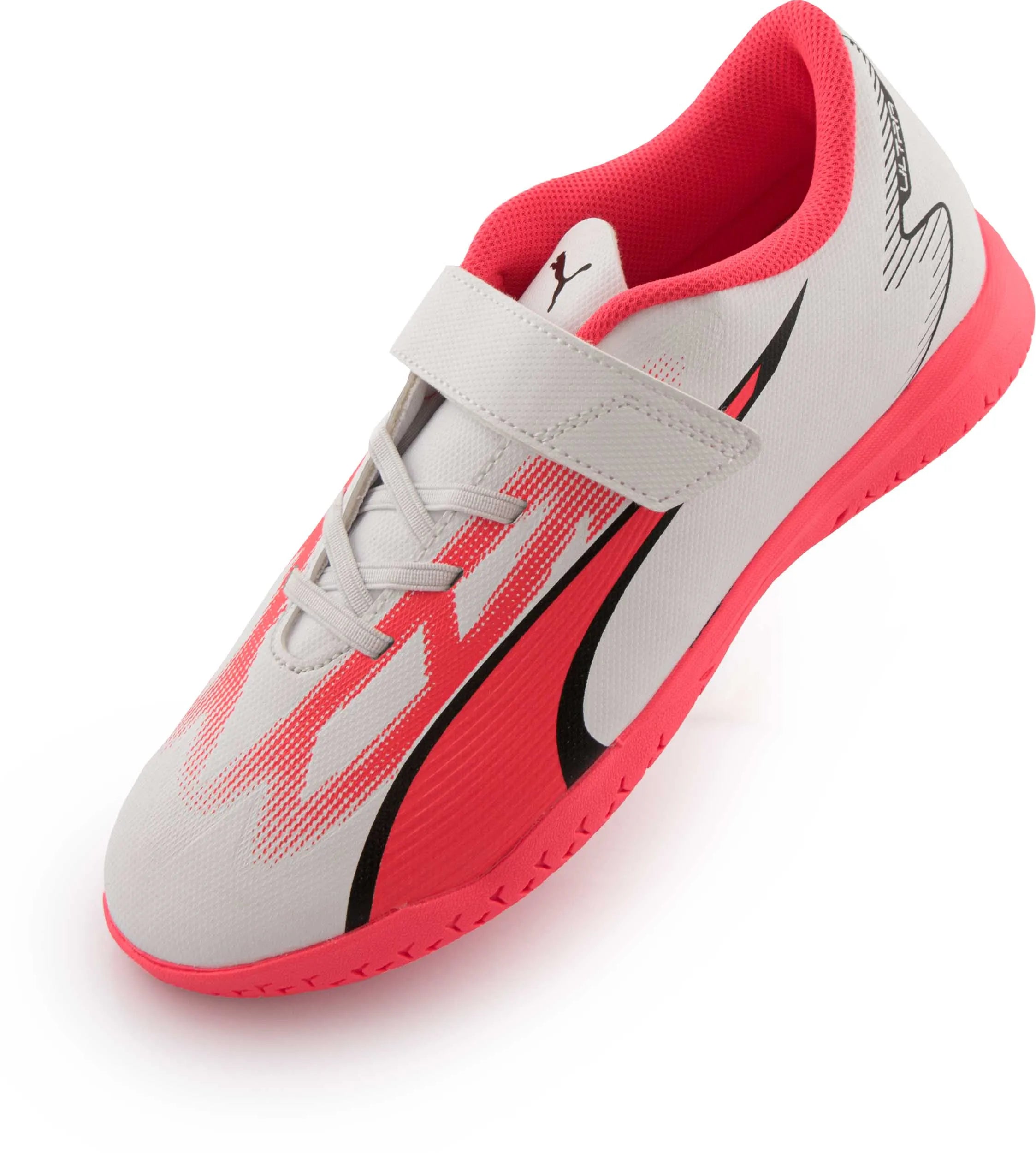 Kids Puma Jr Ultra Football Boots White-Black Orchid 28