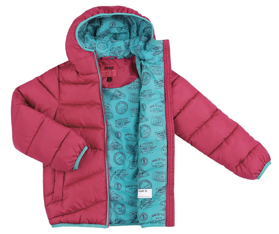 Girls Jacket Loaf Inlas Pink 146-152 - Trendy & Warm
