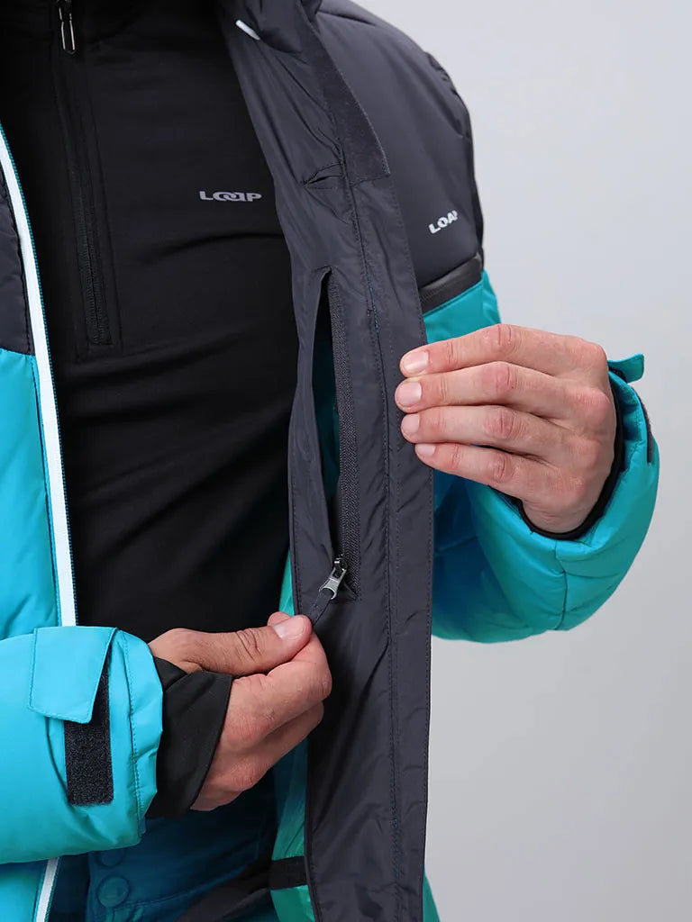 Uomini impermeabili Ski -jack blu 2xl - caldo e traspirante