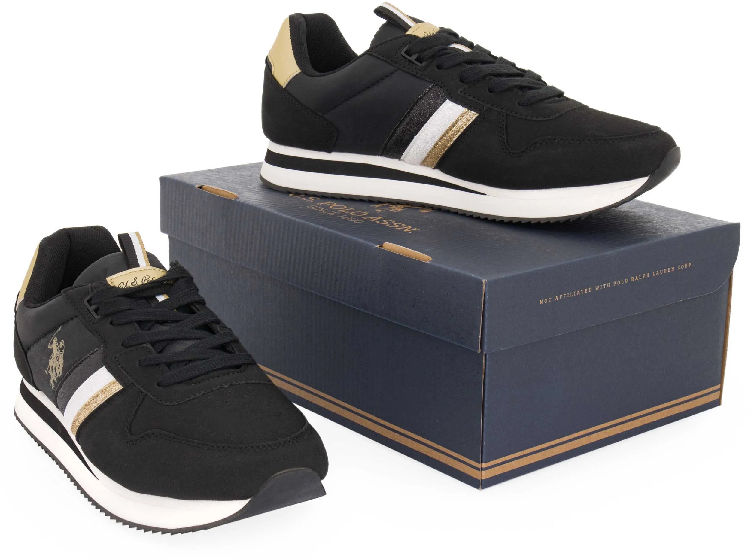 Ladies Sneakers US Polo Assn. Schwarze Größe 36