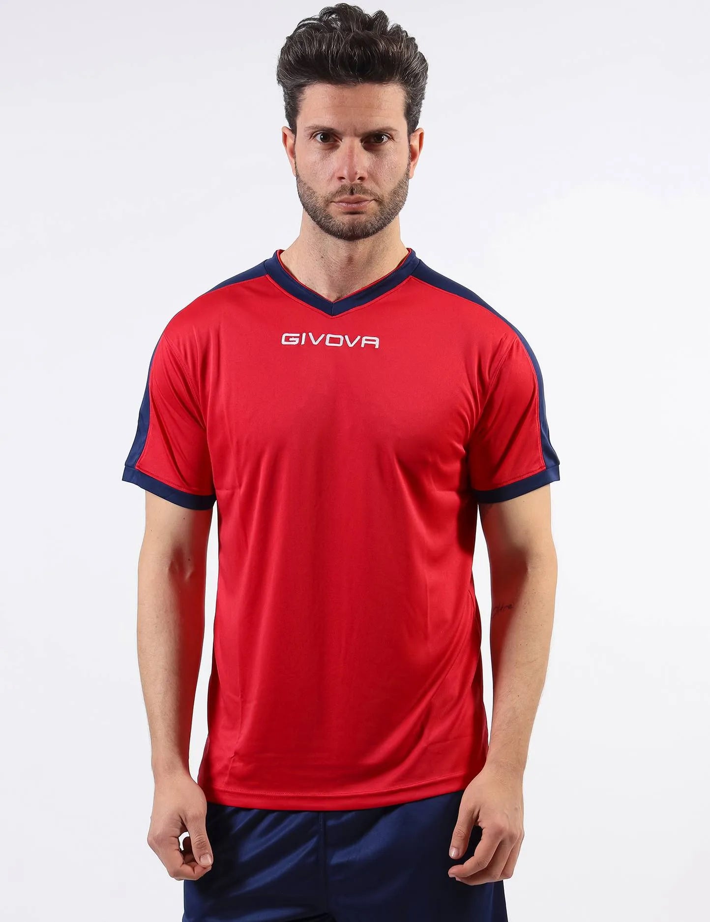 Sport T-Shirt Givova Revolution rot-blau m