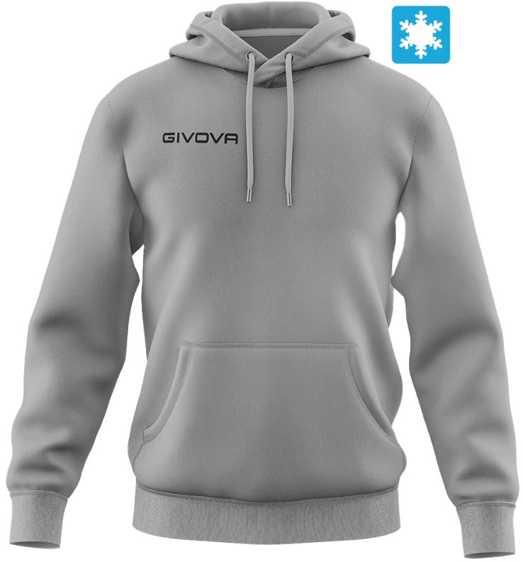 Cotton Sweatshirt Givova Hoodie Gray L