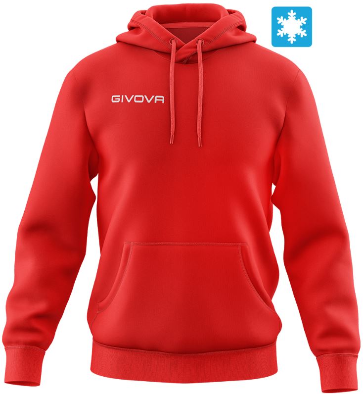 Cotton sweatshirt Givova Hoodie Red, L