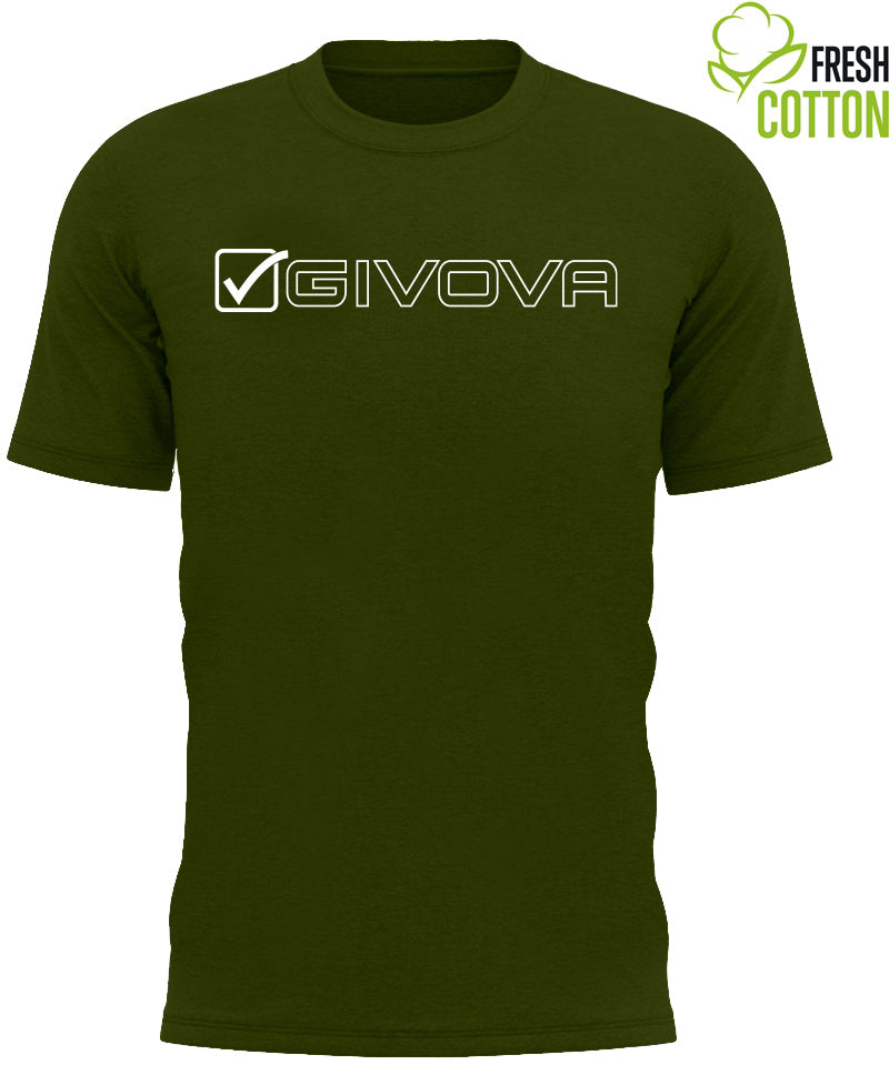 Cotton T-shirt Givova Mondo Green Militare, S