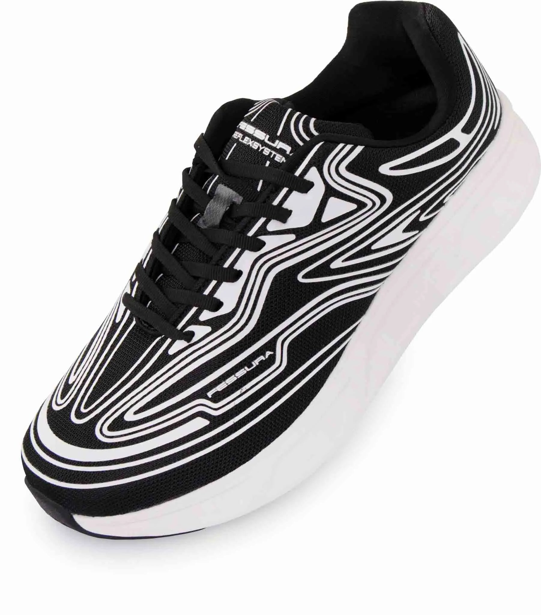 Bróga Unisex Fessura Wmns Runflex 01 Canbhás Dubh/Bán Bán/Dubh Dubh 44