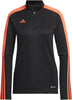 Adidas Wms Tiro Ls Sweater Black-App Solar Red, Xs