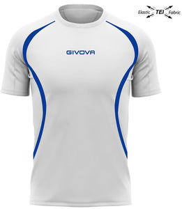 Running T-shirt Unisex Givova Running White-Royal M