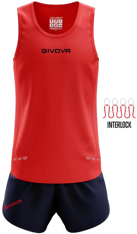 Running Set Givova Kit New York Red-Blue, Xs