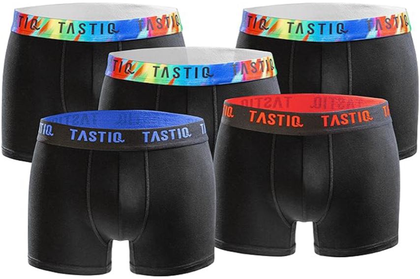 Boxers Tastic Black Pattern Mix 5-Pack Giftbox, S