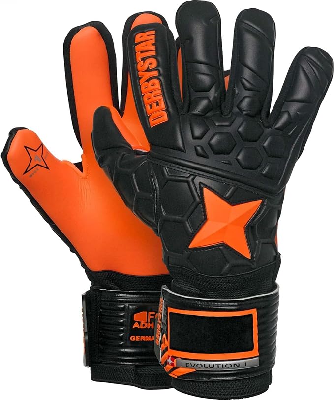 Goalkeeper Gloves Derbystar Evolution Black-Orange 9