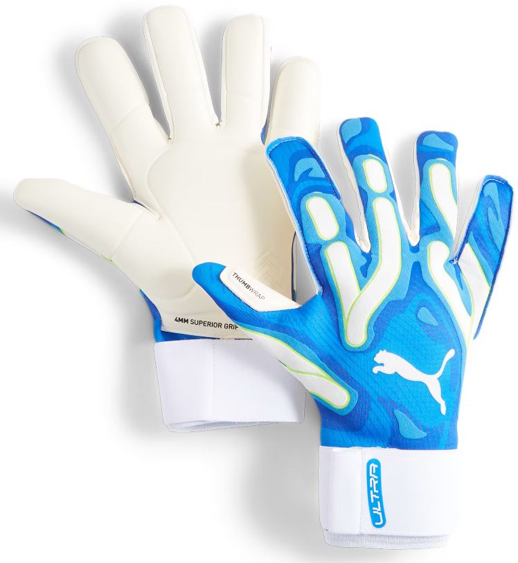 Goalkeeper Gloves Puma Unisex Ultra Ultimate Hybrid Blue-White 9