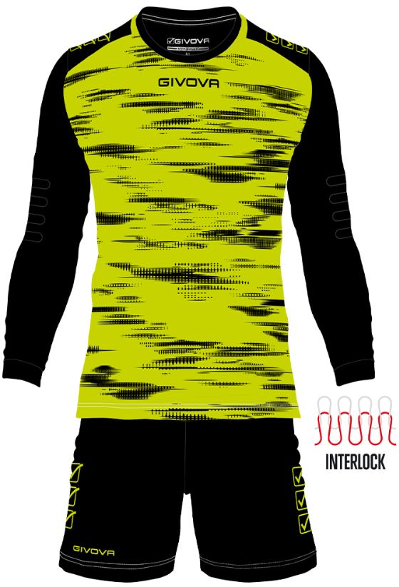 Goalkeeper Set Givova Kit Fluo Yellow-Black Xl