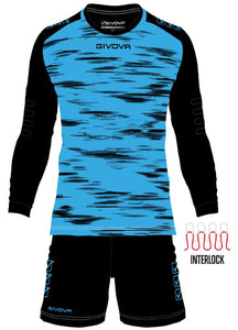 Goalkeeper Set Givova Kit Turquoise-Black 3Xs