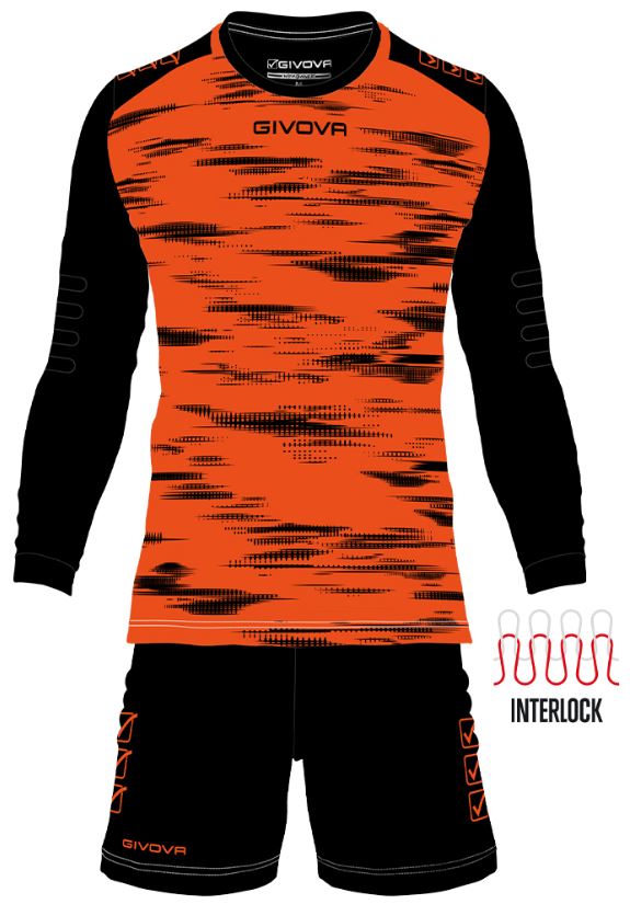 Goalkeeper Set Givova Kit Fluo Orange-Black, Xs