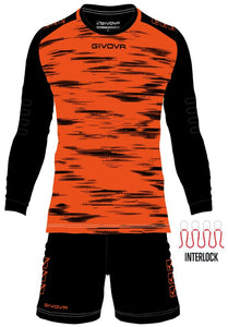 Goalkeeper Set Givova Kit Fluo Orange-Black 3Xs