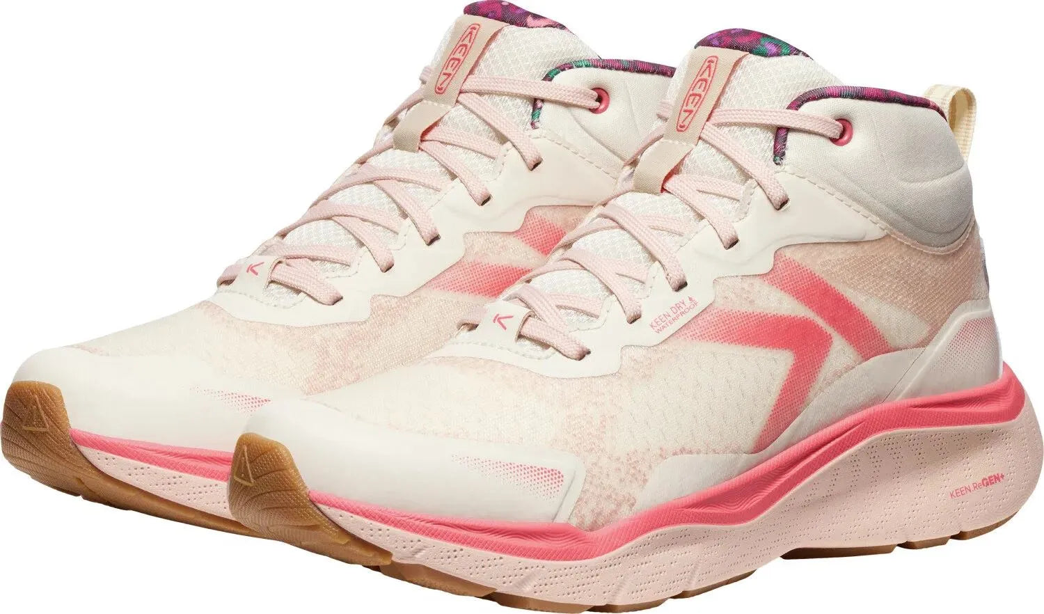 Damesschoenen Keen WMNS Leiki Mid WP Birch/Cameo Rose Wit 41