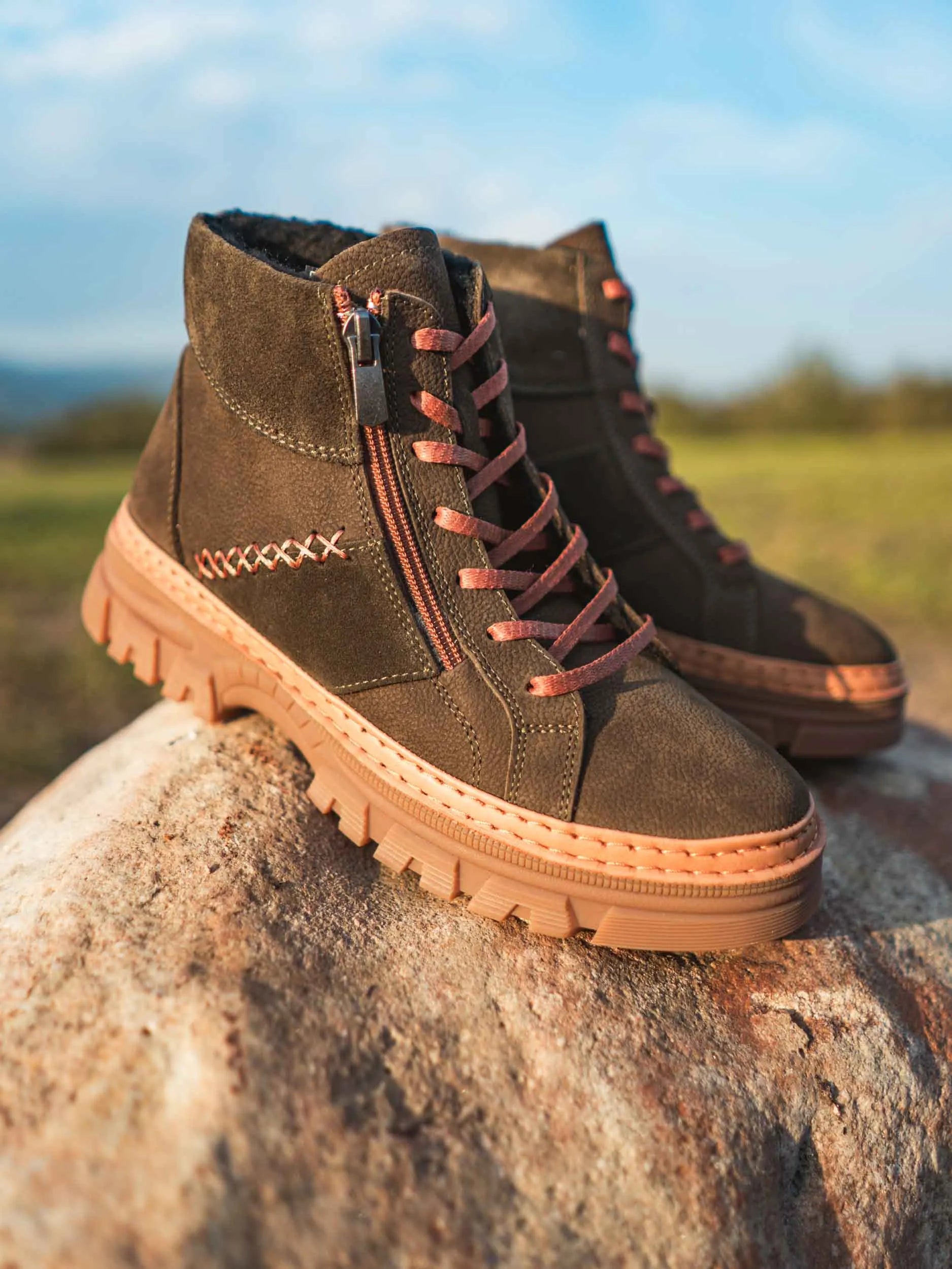 Stivali invernali Ladies Kaki 38 - impermeabile e caldo