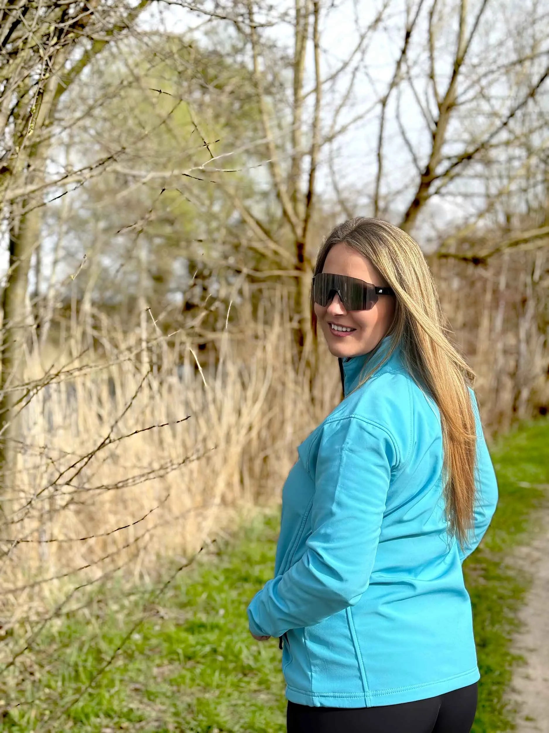Turquoise Dames Softshell Jas 2XL - Winddicht & Ademend