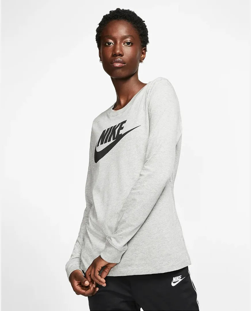 T-shirt femminile Nike Essential Icon Futura Grey, XS