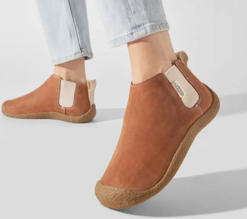 Damen Lederschuhe Keene Frauen Mosey Chelsea Leder Schildkröte Muschel-Birch