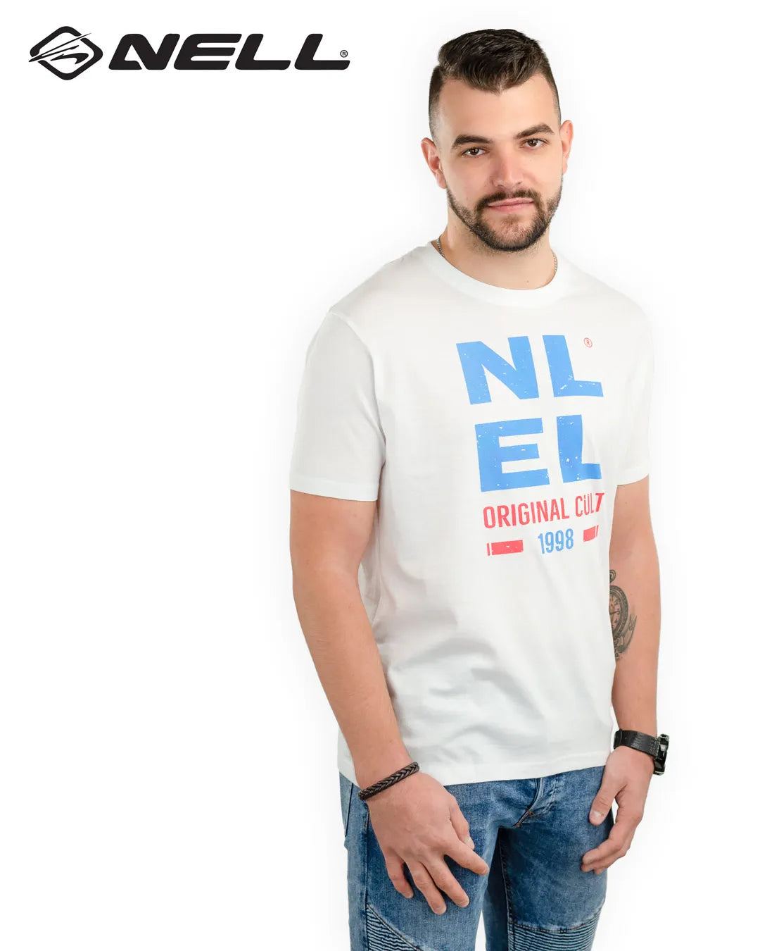 Nell Abel Men T -Shirt Weiß 2xl - Grundlagen für weiche Baumwolle