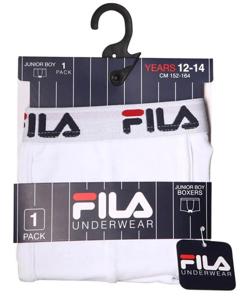 Fila Boys Boxers White 128-134 - Elastický a pohodlný